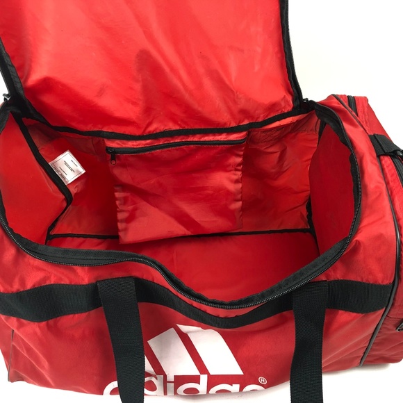 ADIDAS red & White DUFFLE SPORTS Gym bag - Picture 5 of 5